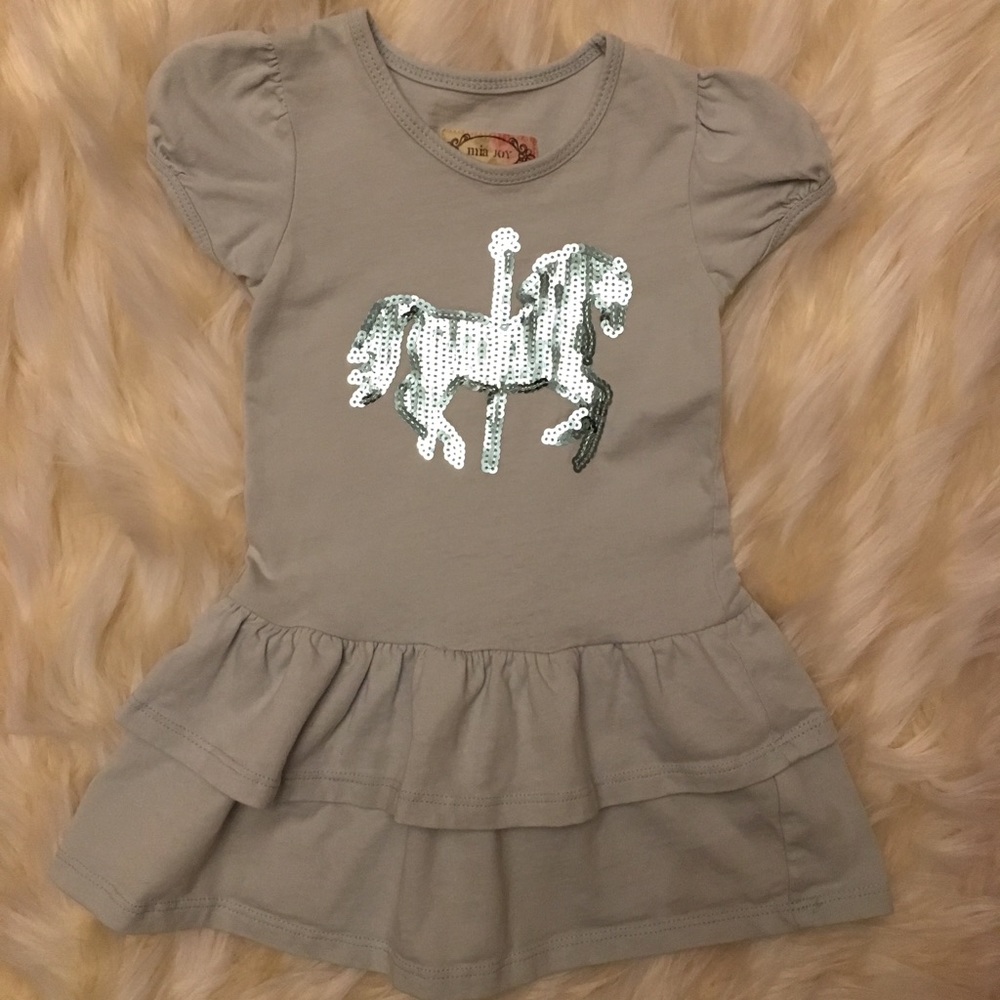 Joyfolie Pale Blue Unicorn Dress Sz. 12-18mos